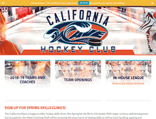 Tablet Screenshot of californiawavehockey.com